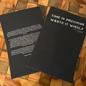 Time is Precious Waste it Wisely THE BOOK PAPERBACK